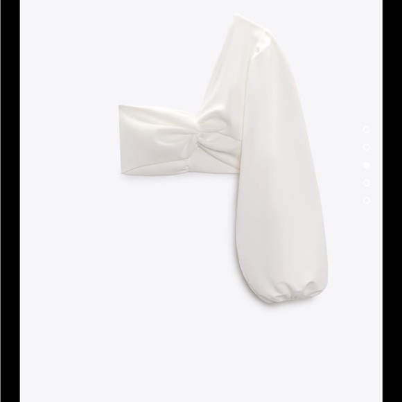 Zara one shoulder white top - Picture 3 of 4